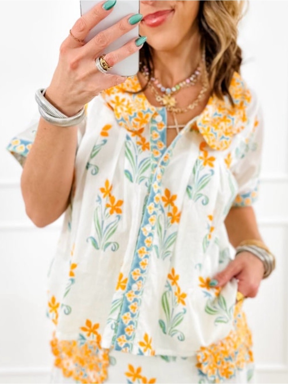 POL floral print woven TOP